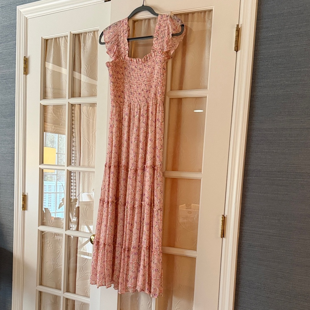 Hill House Nap Dress Pink Floral Maxi Dress
